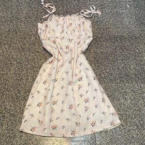 Floral self tie cami mini dress